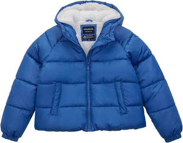 Rokka&Rolla Girls' Heavyweight Sherpa Lined Puffer Jacket