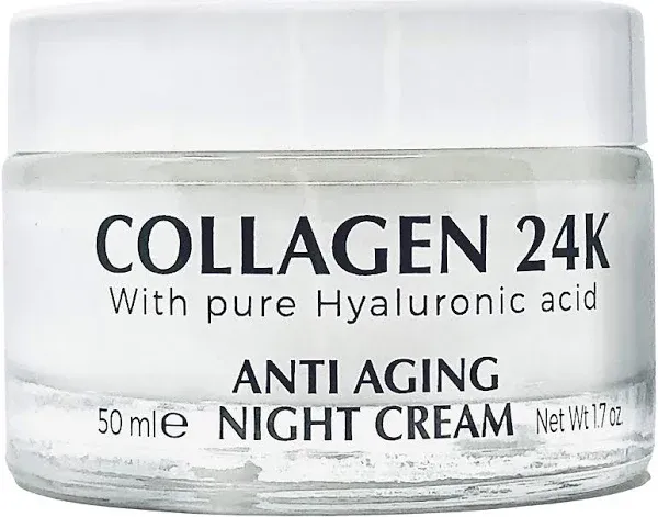 Delfanti Milano Collagen 24K Hyaluronic Acid Anti Aging Night Cream NIB Sealed🎁