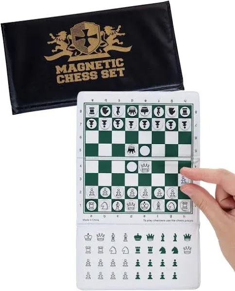 WE Games Mini Magnetic Pocket Chess Set - Travel Trifold, 6 in.