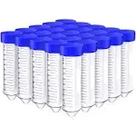 SimPure Centrifuge Tubes 50ml, Conical Tubes Sterile 25 Pcs, Polypropylene, Leak-Proof Screw Caps, Plastic Container with Graduated and Write Marks,