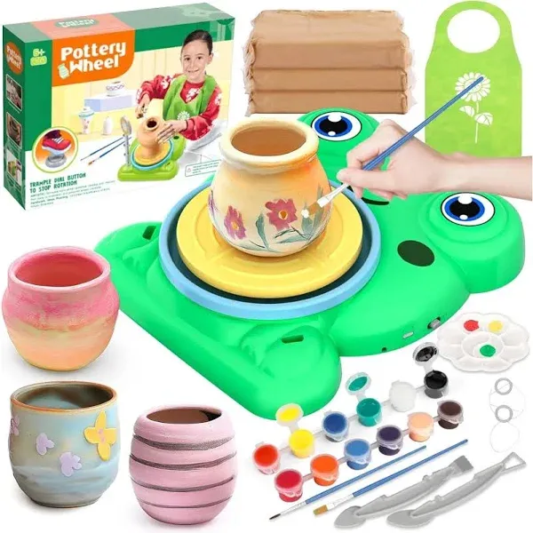 Kids Pottery Wheel &amp; Painting Kit - Art Supplies for Creative Young Minds