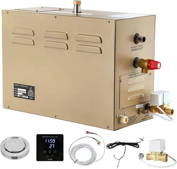 CGOLDENWALL 6kW Commercial Self-Draining Steam Generator Shower System