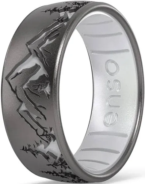 Enso Rings Etched Silicone Ring