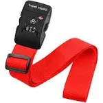 Travel Inspira Luggage Strap with TSA Combination Lock - Adjustable, Easy to Use, Protect Your Luggage, Red