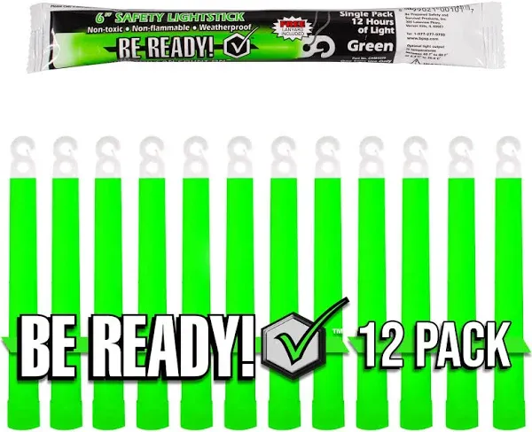 Be Ready Industrial 12 Hour Illumination Emergency Safety Chemical Light Glow Sticks