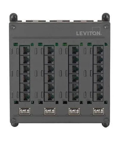 Leviton 476TM-624 Twist and Mount Patch Panel, CAT 6 24 Port