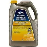 Peak Oet Extended Life Yellow 50/50 Prediluted Antifreeze/Coolant for North American Vehicles