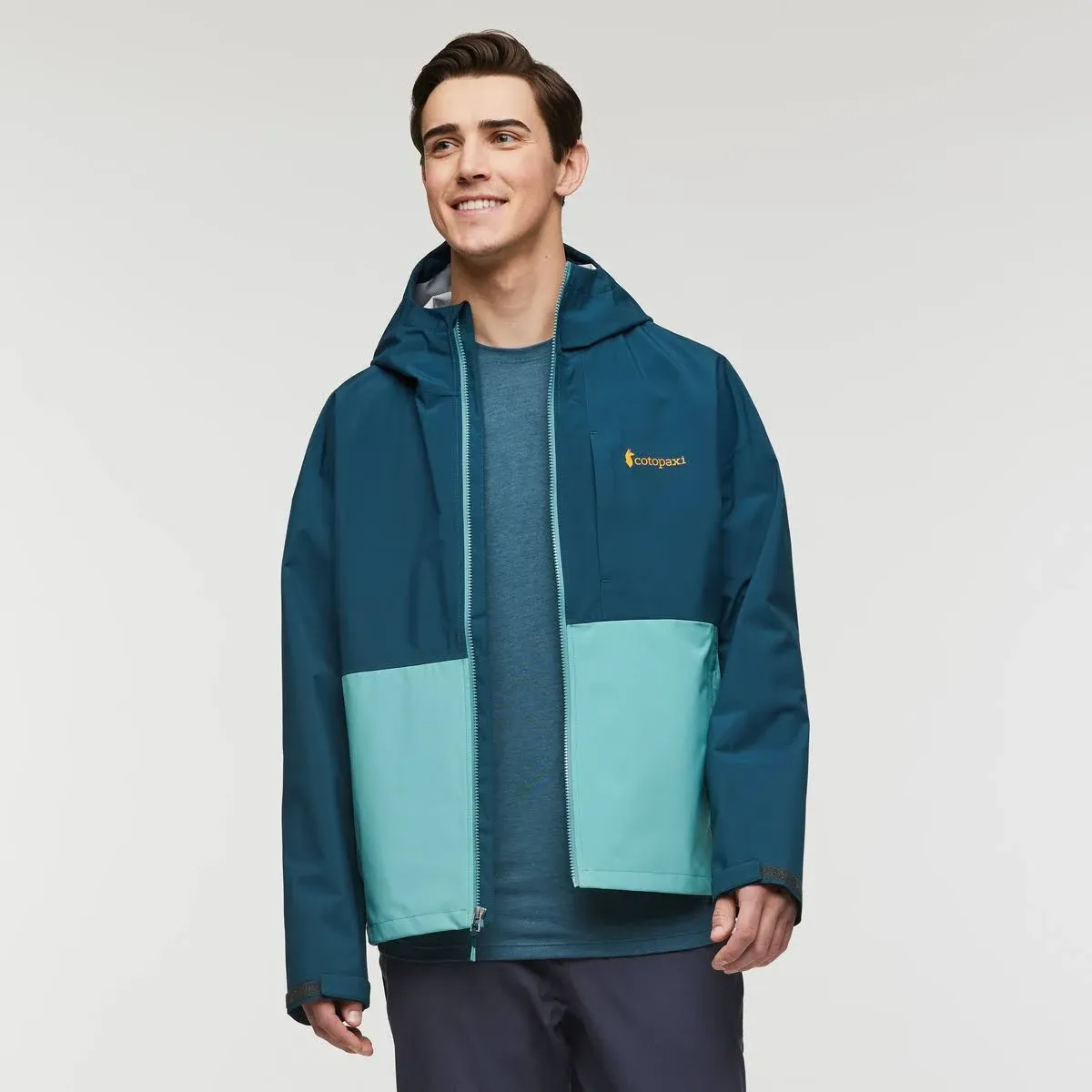 Shop Cotopaxi Cielo Water Repellent Hooded Rain Jacket In Blue