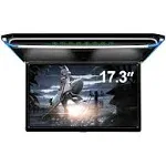 17.3" Car Overhead Flip Down Monitor Screen Dispaly 1080P Video HD Digital TFT Screen Wide Screen Ultra-thin Mounted Car Roof Player HDMI IR FM USB SD