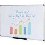 VIZ-PRO Magnetic Dry Erase Board, 48 X 24 Inches, Silver Aluminium Frame