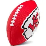 Franklin Sports NFL Kansas City Chiefs Football - Kids Foam Football - Soft Football - Mini Size - Perfect for Gameday - 8.5" 3D logos!