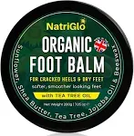 Organic Tea Tree oil Foot Cream for Dry Cracked Heels and Feet, Cracked Heel Repair for Athletes - Foot Cream & Natural Heel Balm for Dry Cracked Feet - Heel Rescue Foot Cream 7.05oz