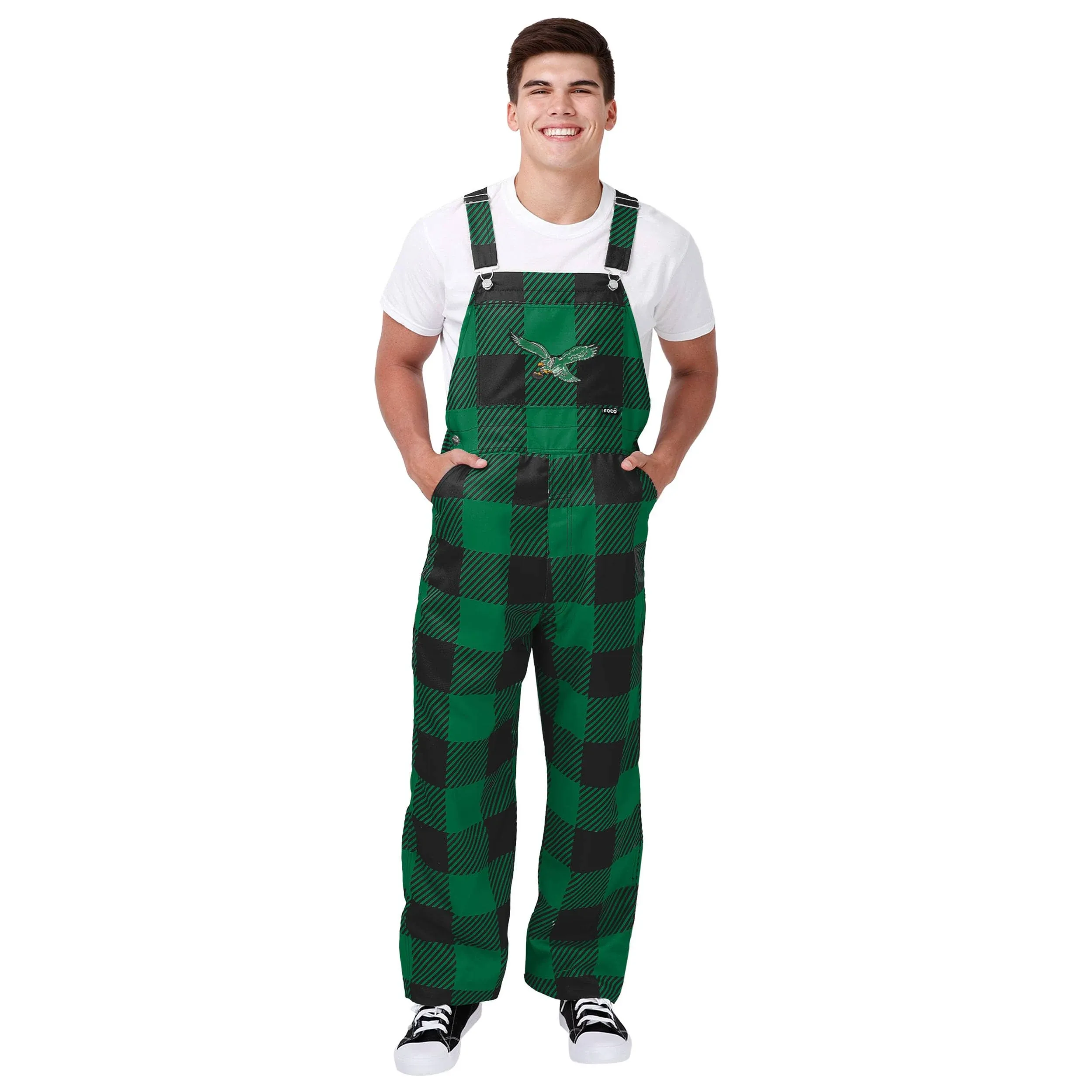 FOCO NFL mens Nfl Team Logo Bib Overalls