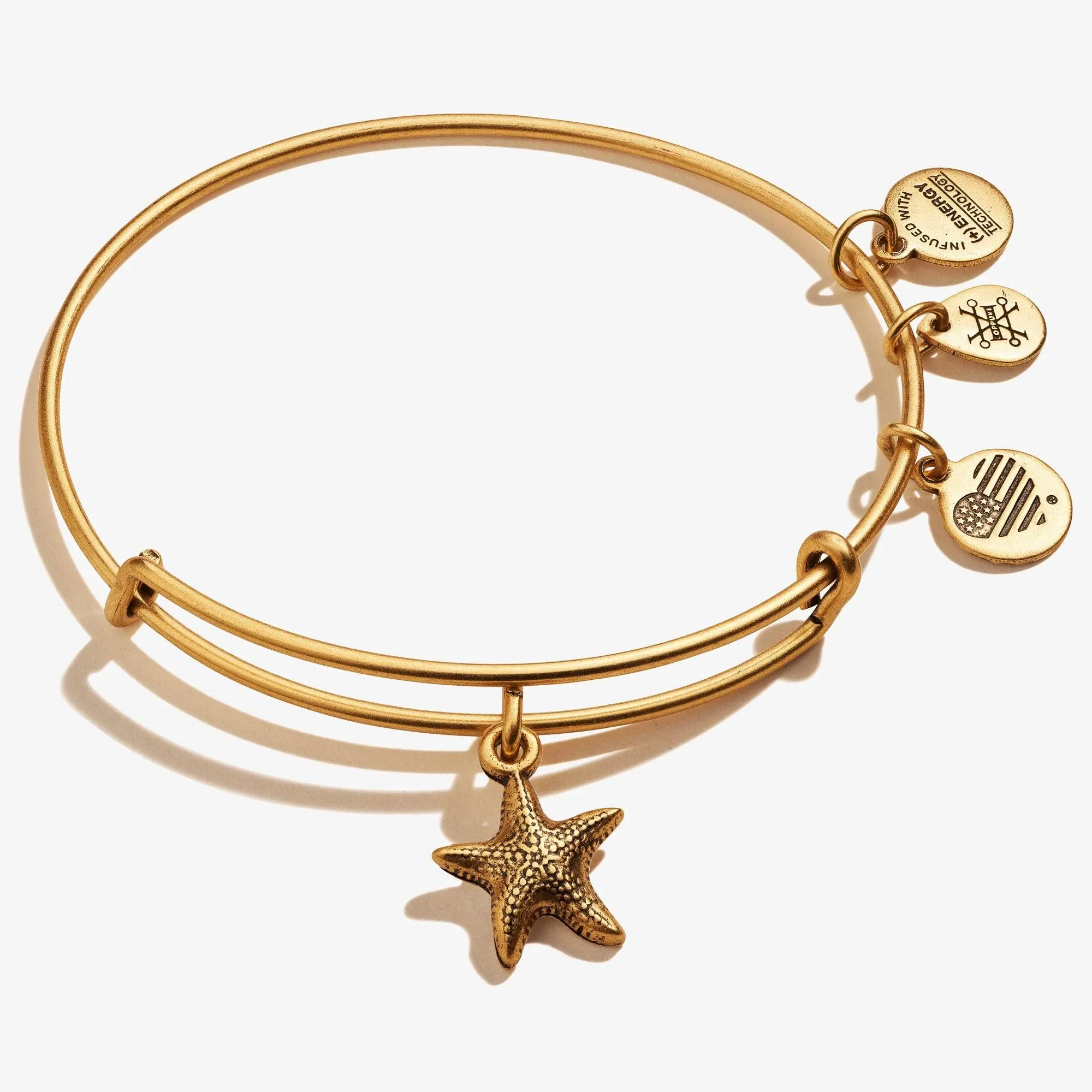 Alex and Ani Starfish Charm Bangle Bracelet - Rafaelian Silver