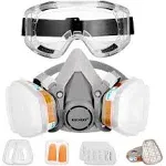 KISCHERS Reusable Half Facepiece &amp; Anti-Fog Safety P95 Goggle Set NEW in Box