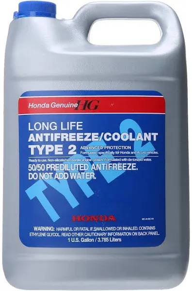 For Honda Acura Sterling 1 Gallon Engine Coolant Antifreeze Type 2 Blue Genuine