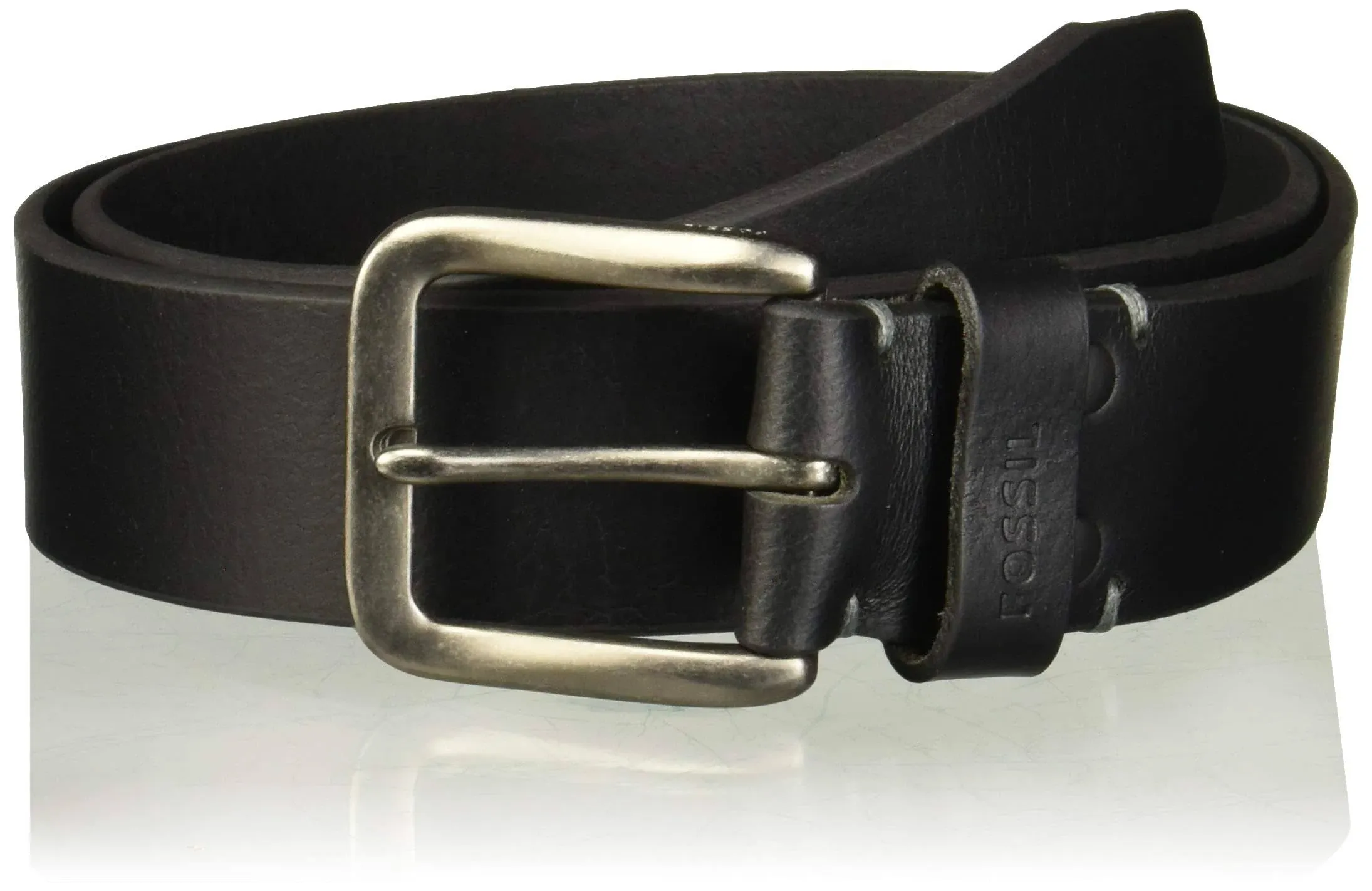 Fossil Men's Black Leather Belt for Men