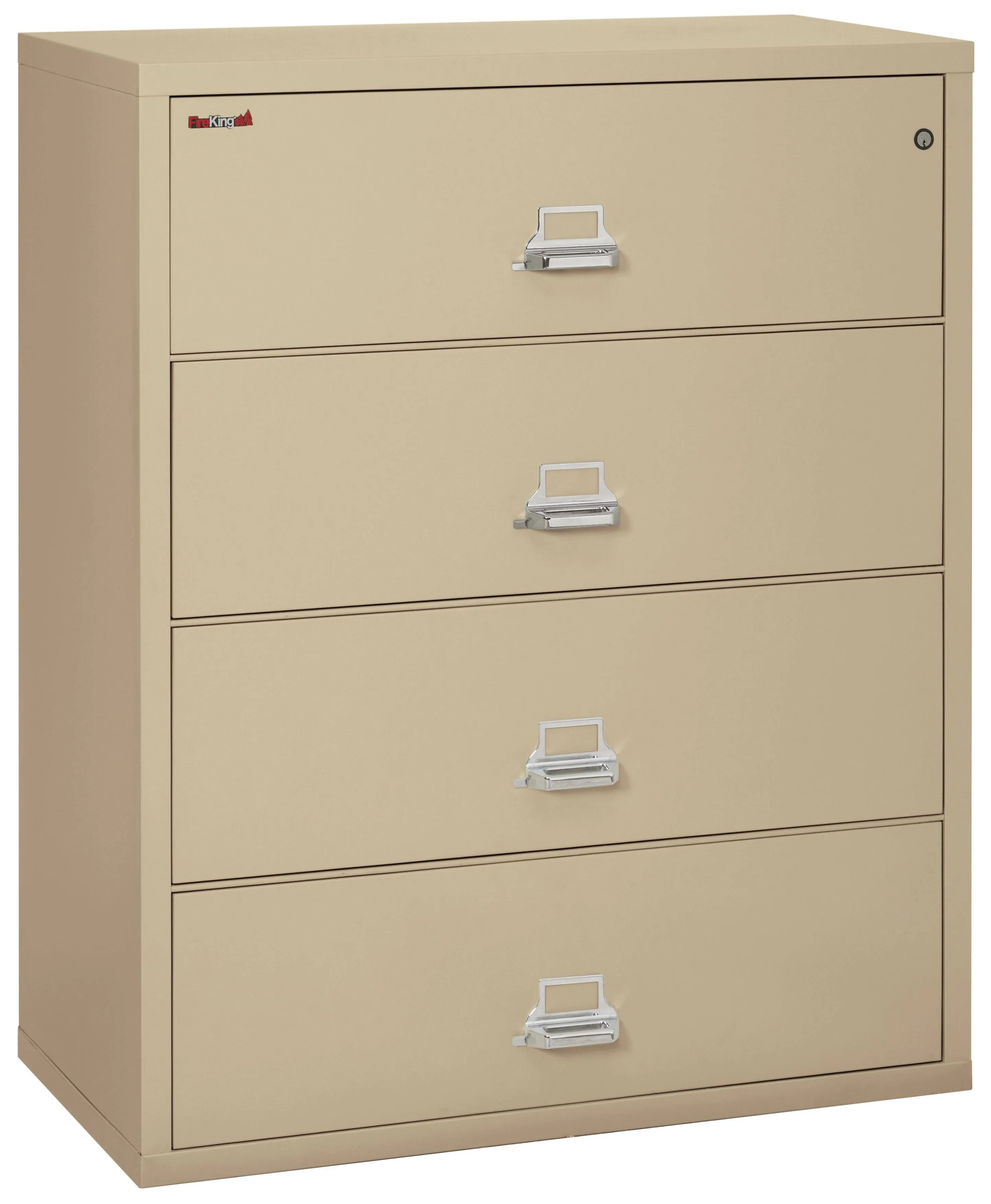 Fireproof 4-Drawer Vertical File Finish: Champagne, Lock: Manipulation-Proof Comb. Lock