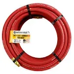 Continental 50' x 3/8" Rubber Air Hose 250 PSI - Made in USA - Formally Goodyear (Black)