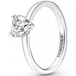 Sparkling Heart Solitaire Ring