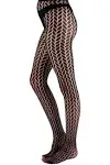 Pretty Polly Leaf Net Crocheted Knit Patterned Fashion Tights