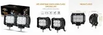 Auxbeam LED Light Bar 4 inch LED Pods 18W Cree LED Driving Light 2pcs 3W Spot ...