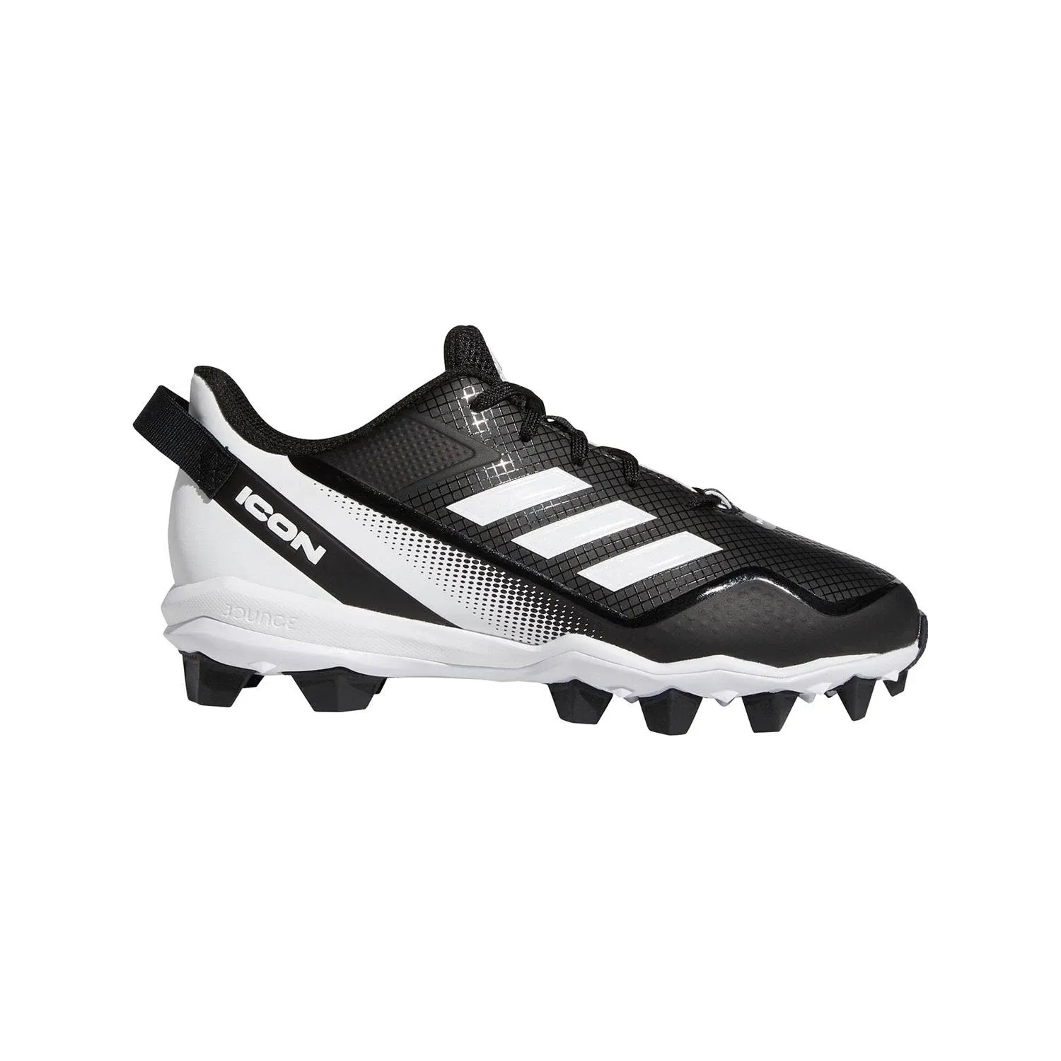 adidas Icon 7 Mid Youth Baseball Cleats S23919 - Black, White