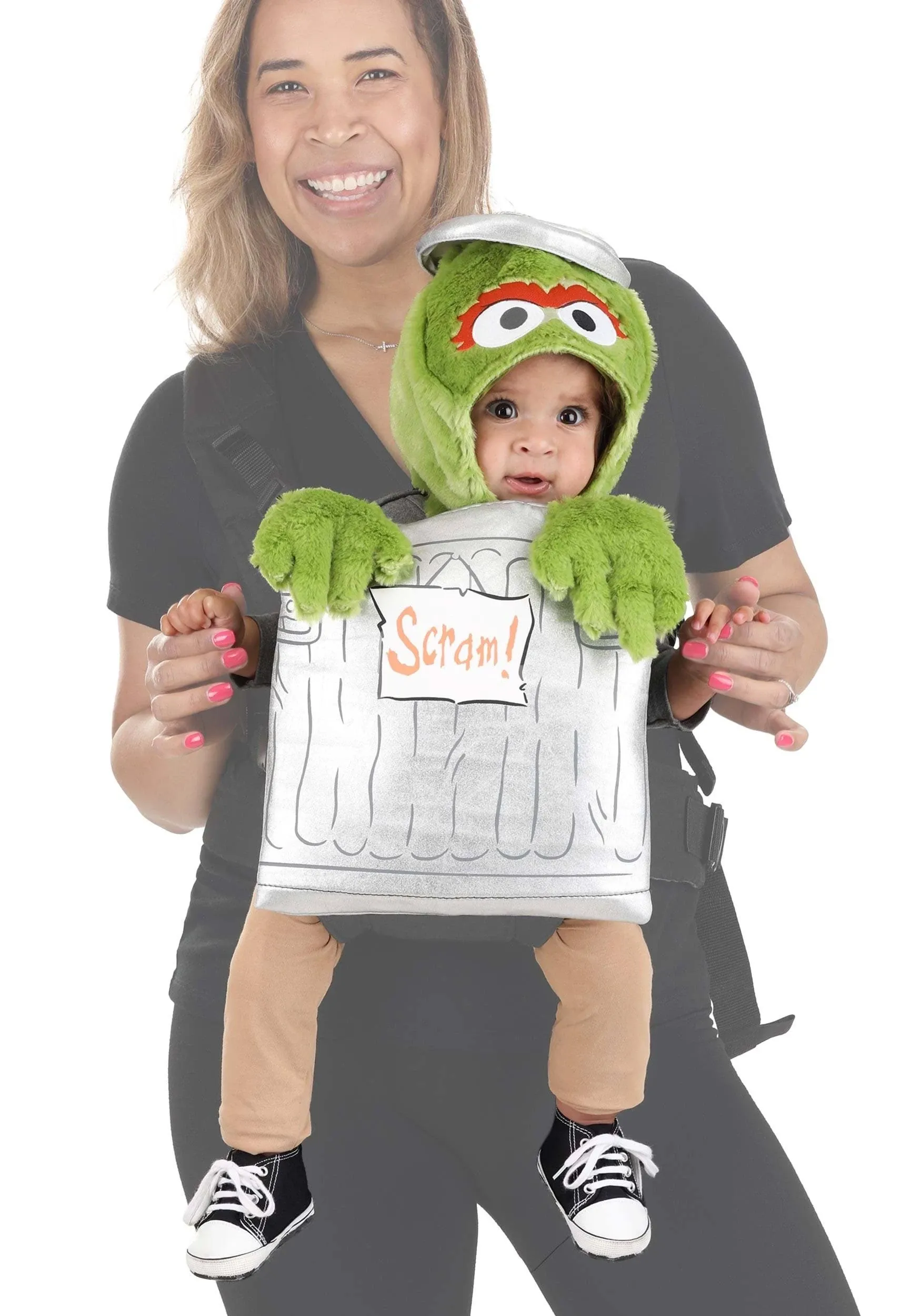 Sesame Street Characters Baby Carrier Costume Accessories | Infant Elmo, Cookie Monster & Oscar The Grouch Costumes