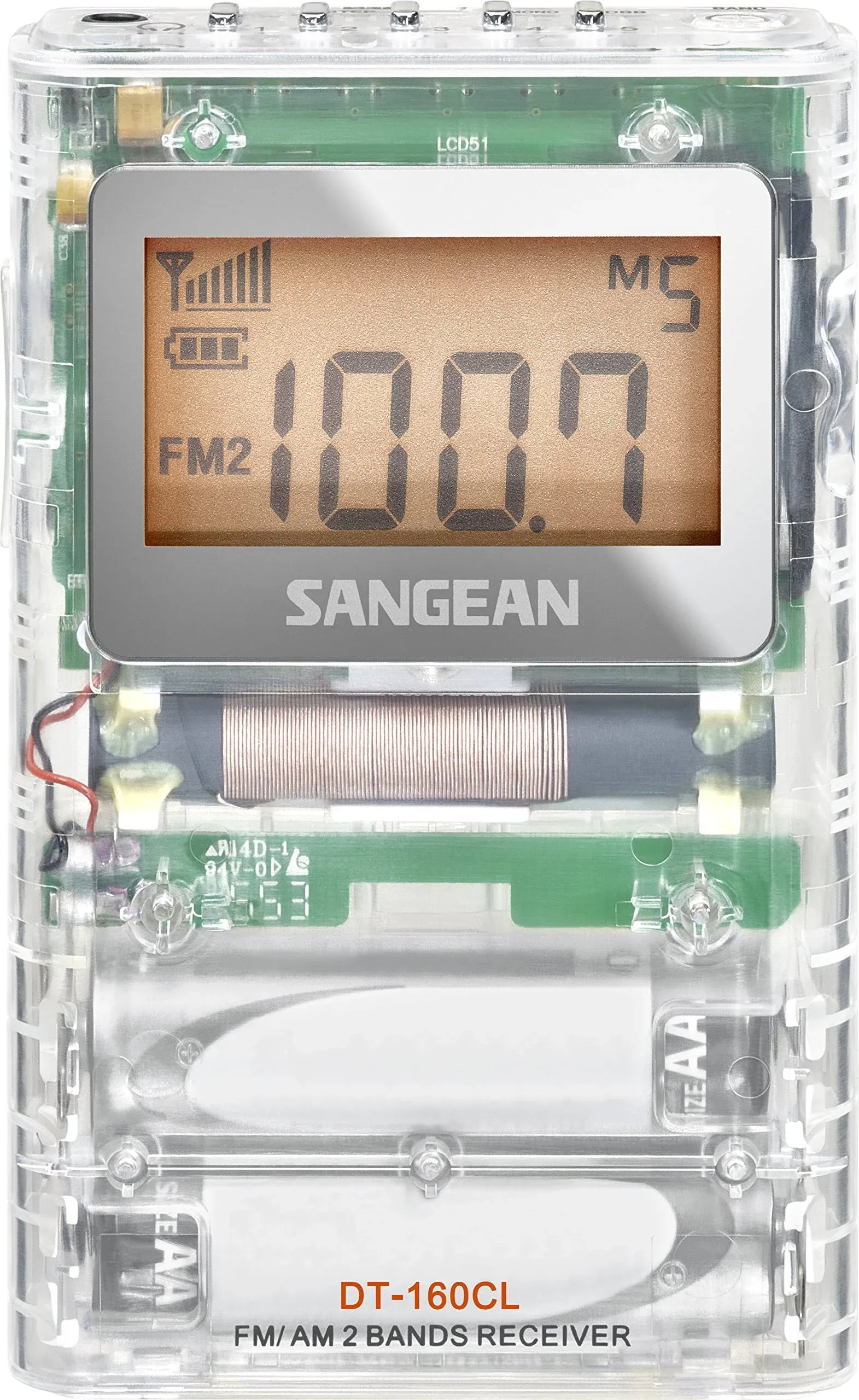 Sangean-FM-Stereo / AM Pocket Receiver - Clear