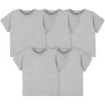 5-Pack Infant &amp; Toddler Heather Grey Premium Short Sleeve Tees