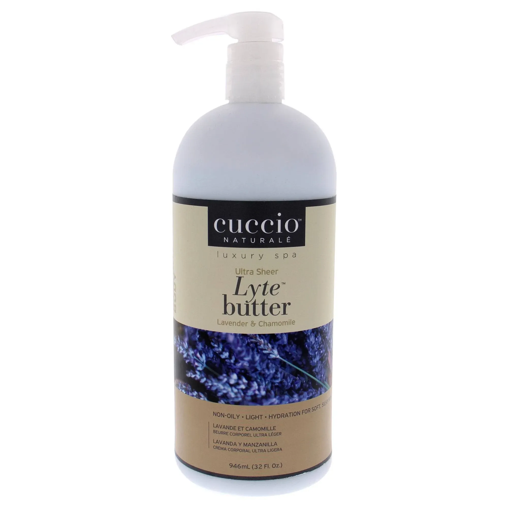 Cuccio I0098656 32 oz Ultra Sheer Lyte Butter - Lavender & Chamomile