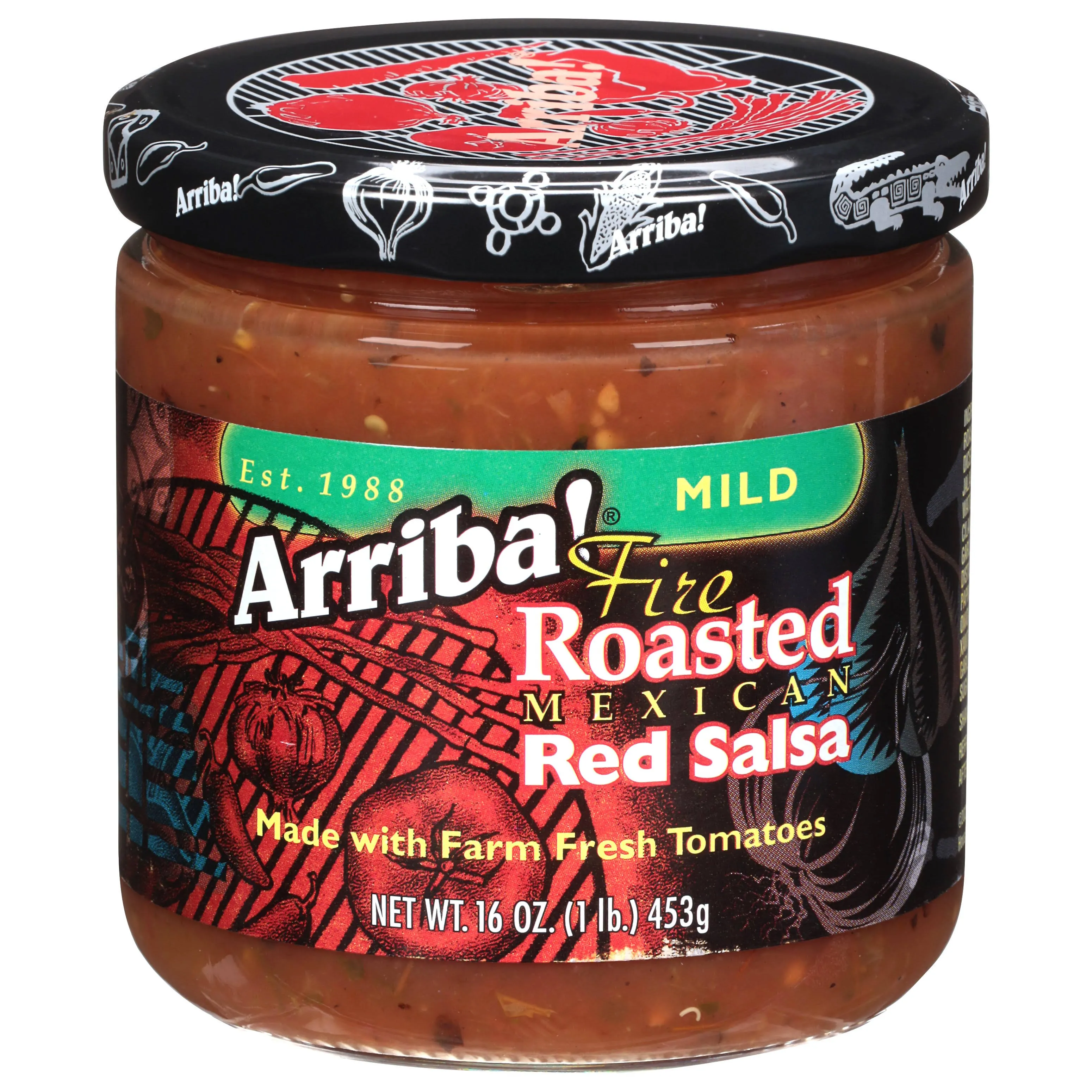 Arriba! Mild Red Salsa, 16-Ounce Glass (Pack of 6)