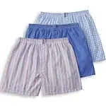 Men's Jockey 3-Pack Classic Full-Cut Woven Boxers, Size: Small, Blue Orange Stripe