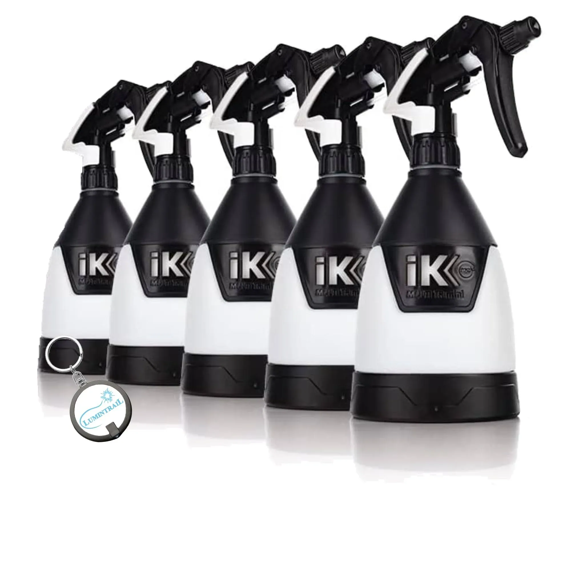 Lumintrail - iK Sprayers Multi TR Mini 360 - Trigger Sprayer; for Car Detailing; Ergonomic Comfort Grip; 360 Degree (0.6 Liters) (5-Pack & 12-Pack) Bundle with Keychain Light (5)