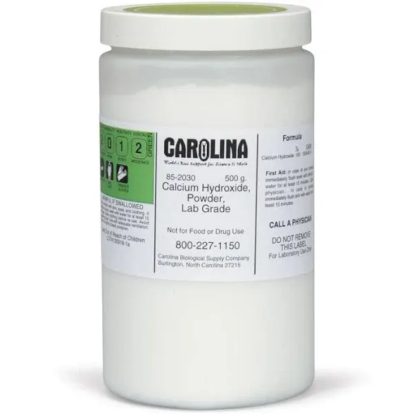 Carolina Biological Supply Company Calcium Hydroxide Powder Laboratory Grade 500 G