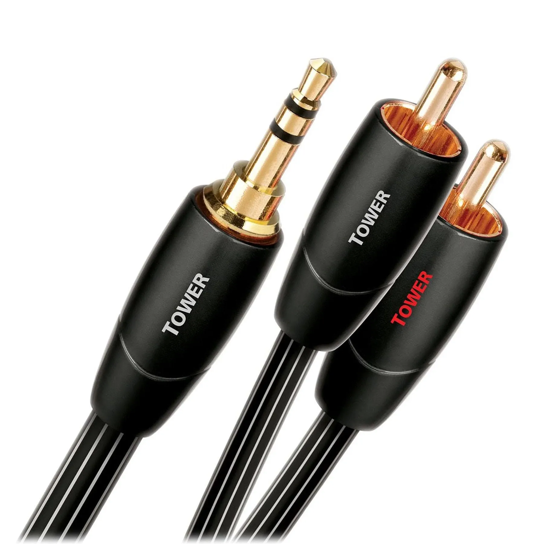 AudioQuest Tower 3.5mm to RCA Cable (Black) - 1.9ft