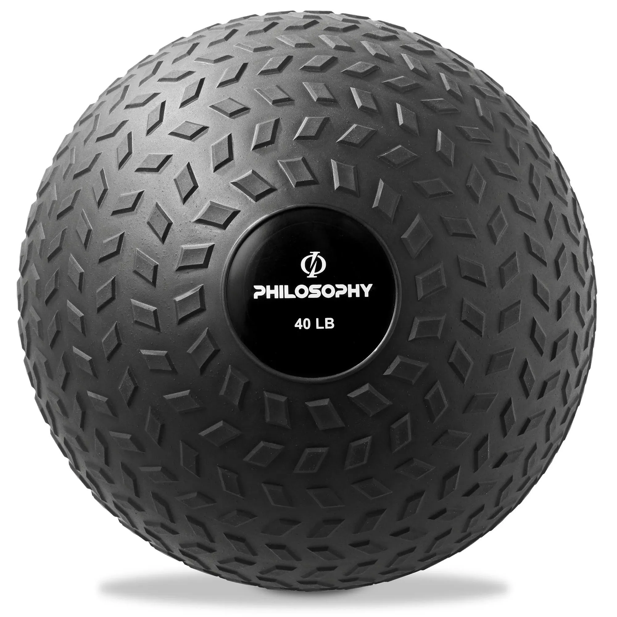 Slam Ball, 10 LB - Weighted Medicine Fitness Ball with Easy Grip Tread