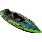 Intex Challenger K2 Inflatable Kayak with Oars and Hand Pump, Green