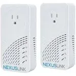 Nexuslink Powerline Wave 2 G.hn Powerline Adapter | Pass-Through Outlet | 2 Gbps | 2-Unit Kit | (GPL-2000PT-KIT)