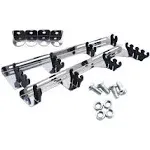 Gskmotor Chrome Linear Spark Plug Wire Separators Divider Loom with Black Valve Cover