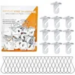 NACETURE 30 PCS Drop Ceiling Hook for Hanging – 10 Pack White Heavy Duty Ceiling Hooks & 20 Pack Drop Ceiling Clips Suspended Ceiling Decorations Tile Hanger for Classroom Office Home Wedding