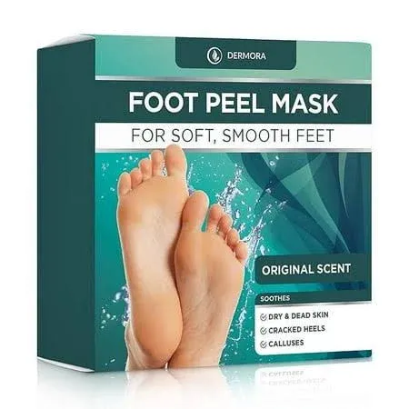 Foot Peel Mask - for Cracked Heels, Dead Skin & Calluses - Make Your 2 Pair