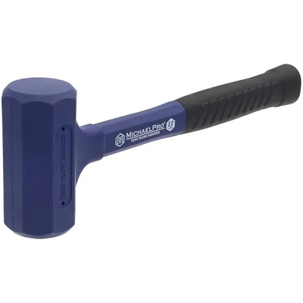 MICHAELPRO MP004028 2.2 LB DEAD BLOW HAMMER - SHOCKPROOF, POWERFUL HAMMERING BLOWS, NO REBOUND, NON-MARRING