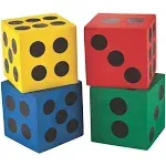 2 1/2 Foam Primary Colors Jumbo Six-Sided Dice Sets - 12 Pc.