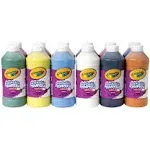 Crayola Artista II Washable Liquid Tempera Paint, Set of 12, 16oz , Assorted Colors (54-8216)