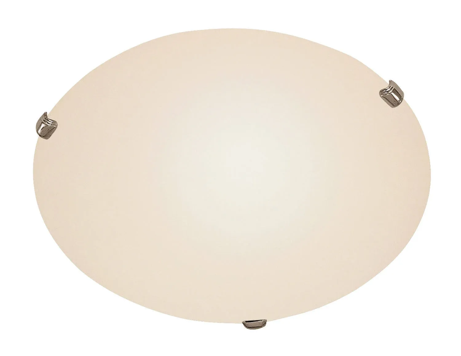 Bel Air Lighting Cullen 15 in. 3-Light Brushed Nickel Flush Mount Ceiling Light Fixture with Frosted Glass Shade 58707 BN