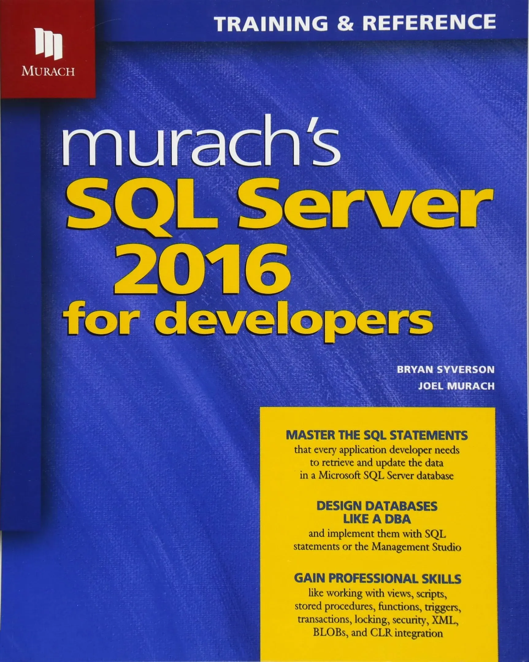 Murach's SQL Server 2016 for Developers (eBook)