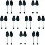 Ahberxig 10 Pairs Plastic And Steel Lightweight Shoe Trees for Men (Black)