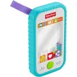 Fisher-Price Baby Toy Hashtag Selfie Fun Phone, Rattle Mirror & BPA-Free Teether Activity for Developmental Play Newborns Ages 3+ Months