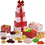 Simple Orchards Christmas Gift Basket Tower - with Dried Fruits & Nuts Gourmet ...